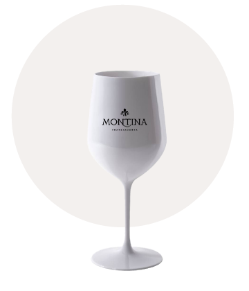 calice bianco logo montina